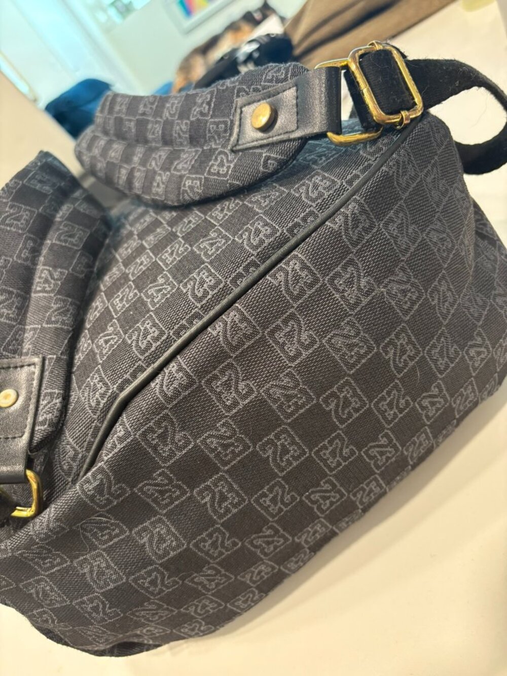 Back to School Jordan Monogram Backpack Black Gold Jumpman 23 Jacquard Full Size - Picture 12 of 14